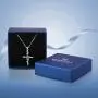 EUDORA Sterling Silver''God Bless'' Vintage Christian Rose Cross Pendant Necklace Jewelry Gift for Women,18''