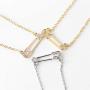 JczR.Y Safety Pin Necklace Pendant Hollow Exquisite Cubic Zirconia Pin Clavicle Chain Necklace Choker for Women Girls Fashion Jewelry Gift