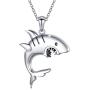 S925 Sterling Silver Dainty Animal Pendant Necklace for Women Men Teen Boy Girl