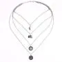 Kercisbeauty Halloween Boho Multi layer Silver Long Necklace for Women and Teen Girls with Moon Elephant Rune Pendant Choker Party Jewelry