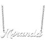 LoEnMe Jewelry Miranda Name Necklace Custom Personalized in Silver Plate Gift for Women Girls Couple