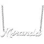 LoEnMe Jewelry Miranda Name Necklace Custom Personalized in Silver Plate Gift for Women Girls Couple LoEnMe Jewelry Miranda Name Necklace Custom Personalized in Silver Plate Gift for Women Girls Couple