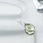 Gem Stone King 925 Sterling Silver Genuine Green Prasiolite Pendant Necklace, 16X12MM Pear Shape, 6.50 Ct with 18 Inch Silver Chain