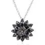Black Dahlia Necklace,Crystal Jewelry Flower Pendant for Women Gift Custume Accessory
