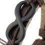 Leather Wrap Infinity Bracelet for Men Women Unisex Jewelry