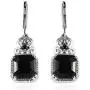 Shop LC Stainless Steel Black Tourmaline Black Spinel Lever Back Dangle Drop Earrings Fashion Prom Jewelry for Women Mothers Day Gifts Ct 7.13