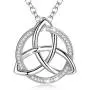 LOOVE Celtic Necklace for Women, Celtic Knot Necklace Sterling Silver Triquetra Pendant Good Luck Jewelry with 18'' Chain, Irish Gifts for Her LOOVE Celtic Necklace for Women, Celtic Knot Necklace Sterling Silver Triquetra Pendant Good Luck Jewelry with 18'' Chain, Irish Gifts for Her