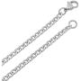 The Bling Factory 4mm High-Polished Stainless Steel Flat Cuban Link Curb Chain Necklace + Gift Box