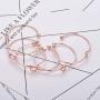 Bridemaid Love Knot Bracelets set - Mookoo 9 7 6 Set Bride Tribe Hair Tie and Bracelets Bridal Shower Cuff for Girls Women