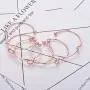 Bridemaid Love Knot Bracelets set - Mookoo 9 7 6 Set Bride Tribe Hair Tie and Bracelets Bridal Shower Cuff for Girls Women