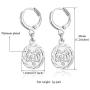 Gold Huggie Hoop Earrings with Dangle Charm|Platinum or 18K Gold Plated Allah Earrings,Small Heart/Coin Style Drop Earrings for Women Girls