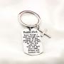 FUSTMW Psalm 23:4 Bible Verse Dog Tag Keyring/Necklace Christian Jewelry Religious Inspirational Gift