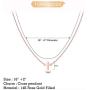 Turandoss Cross Necklace for Women - 14K Gold Filled Small Cross Pendant Simple Sideways Cross Necklace for Women Jewelry Gifts 14 16 Inches Chain Gold/White God/Rose Gold