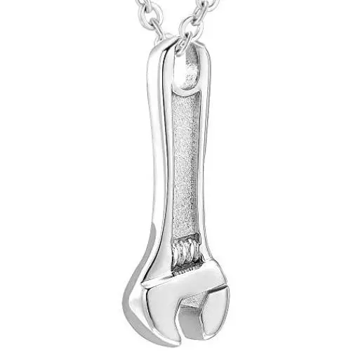 AIWENXI Cremation Jewelry for Ashes Stainless Steel Wrench Hammer Pendant Locket Keepsake Memorial Ash Jewelry Cremation Urn Necklace for Men/Women AIWENXI Cremation Jewelry for Ashes Stainless Steel Wrench Hammer Pendant Locket Keepsake Memorial Ash Jewelry Cremation Urn Necklace for Men/Women