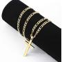 Senge 4.6 mm 18K Gold Plated Figaro Chain for Men and Women Fashion Jewelry