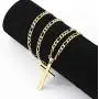 Senge 4.6 mm 18K Gold Plated Figaro Chain for Men and Women Fashion Jewelry Senge 4.6 mm 18K Gold Plated Figaro Chain for Men and Women Fashion Jewelry