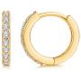 Kainier Mini Hoop Earrings 18K Gold Plated Cubic Zirconia Ear Cuff Earrings Huggie Hoop Cartilage Earring Hypoallergenic Jewelry for Women and Girls Rose/Gold
