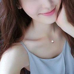 Soul Sister Necklace, Fishing Line Round Cubic Zirconia Necklace, Friendship Invisible Transparent Line Pendant Jewelry for Women Girls Men