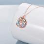 TOUPOP Rose Gold Tree of Life Necklace Sterling Silver Mom Gifts from Daughter Family Tree Necklace Jewelry Gifts for Mom Women Teen Girls Birthday Friend Mothers Day