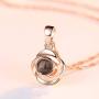 Tasnunisa 925 Sterling Silver Pendant Necklace I Love You Necklace 100 Languages Love Necklaces for Women Best Gift for Her