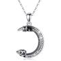 Eusense Panda Necklace Sterling Silver I Love You to the Moon and Back Necklaces Jewelry Cute Pandas Pendant with Cubic Zirconia for Women Girls