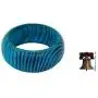 NOVICA Turquoise Blue Wide Mango Wood Bangle Bracelet Hand Painted Ocean Empress, 7.75''
