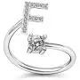Silver Initial Letter Ring for Women Girl. Adjustable Crystal Alphabet Ring,Name Initials Stackable Knuckle Rings A-Z Teens CZ Open Ring Silver Initial Letter Ring for Women Girl. Adjustable Crystal Alphabet Ring,Name Initials Stackable Knuckle Rings A-Z Teens CZ Open Ring