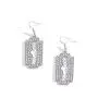 Aimimier Gothic Razor Blade Drop Earrings Crystal Punk Geometric Dangle Earrings Huggie Jewelry for Women and Girls