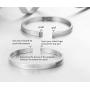 Valentines Day Gift MVCOLEDY Jewelry 18 K Gold/Rose Gold/White Bangle Bracelet Set High Polished Bangle Shiny Minimalist Stainless Steel Bangle for Women Size 7 Inches