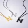 PROSTEEL Stainless Steel/Sterling Silver Initial Name Necklace, A to Z Initial Letter Personalized Necklaces for Men Women, Gold/Silver/Black Tone, 16''/20'' Adjustable, Come Gift Box