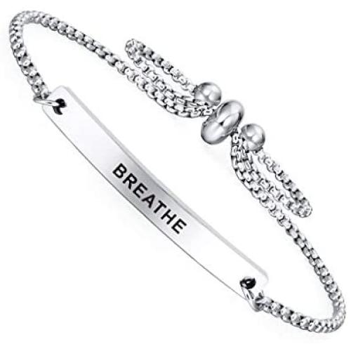 SOUSYOKYOSAM Inprirational Gifts Bracelet for Women Her, Motivational Positive Cuff Link Jewelry