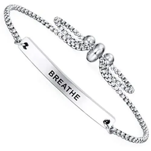 SOUSYOKYOSAM Inprirational Gifts Bracelet for Women Her, Motivational Positive Cuff Link Jewelry