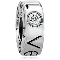 ReisJewelry Love Charms Spacer Charm Beads for European Bracelets