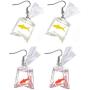 ONEYIM Funny Goldfish Earrings,Water Bag Shape Dangle Hook Earrings Charm Jewelry Gift Earrings for Women Girls-2 Pairs(One Red& One Yellow)