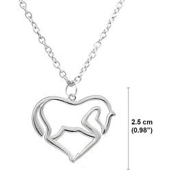 Luvalti Heart Pendant Necklace Horse Heart Jewelry - Family and Friends Jewelry Gift