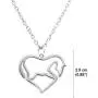 Luvalti Heart Pendant Necklace Horse Heart Jewelry - Family and Friends Jewelry Gift
