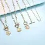 M MOOHAM Layered Gold Initial Necklaces for Women, 14K Gold Plated Paperclip Chain Layered Necklace Simple Cute Hexagon Letter Pendant Womens Jewelry Initial Necklace Gold Chain Necklaces for Women