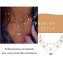Edary Layered Necklaces Gold Choker with Evil Eye Rhinestone and Star Jewelry for Women and Girls