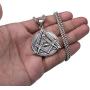 Elfasio Freemason Symbol Masonic Necklace for Men Illuminati All Seeing Eye/Eye of Gold Both Sided Stainless Steel Pendant Jewelry