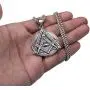 Elfasio Freemason Symbol Masonic Necklace for Men Illuminati All Seeing Eye/Eye of Gold Both Sided Stainless Steel Pendant Jewelry