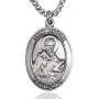 Mens St. Isidore of Seville Sterling Silver Medal + USA Made + Choose Chain