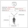 Heavstjer Punk Stainless Steel Feather Pendant Necklace,24inches Wheat Chain