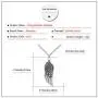 Heavstjer Punk Stainless Steel Feather Pendant Necklace,24inches Wheat Chain