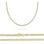 14K Solid Gold 2.5MM Curb Chain Necklace With Lobster Clasp, 16'' - 30''