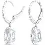 SWAROVSKI Womens Sparkling Dance Round Jewelry Collection, Rhodium Finish, Blue Crystals, Clear Crystals SWAROVSKI Womens Sparkling Dance Round Jewelry Collection, Rhodium Finish, Blue Crystals, Clear Crystals