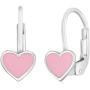 UNICORNJ Childrens 14k Gold Heart Colorful Leverback Earrings