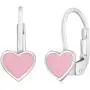 UNICORNJ Childrens 14k Gold Heart Colorful Leverback Earrings