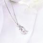 JO WISDOM 925 Sterling Silver Cubic Zirconia Penguin Pendant Necklace,18+2'' Extender