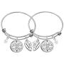 Grandmother Granddaughter Gifts Bracelets Heart Charm Bangles Women Jewelery - The Love Between Grandmother and Granddaughter Is Forever