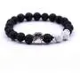 SIVITE Lava Rock Stretch Beaded Bracelet Essential Oil Diffuser Dog Lover Paw Charm Pet Memorial Bracelet